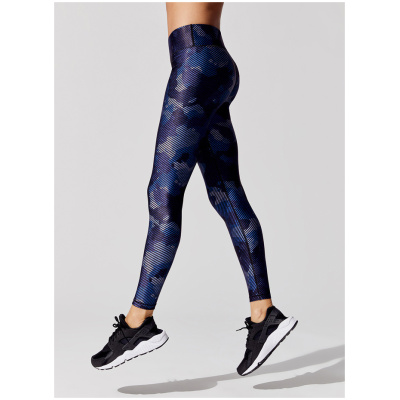 Navy Camo Stripe Tall Band Leggings